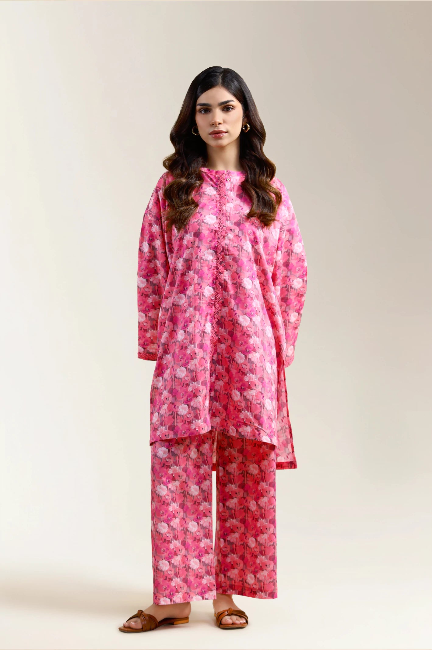 Pink Printed 2-Pc