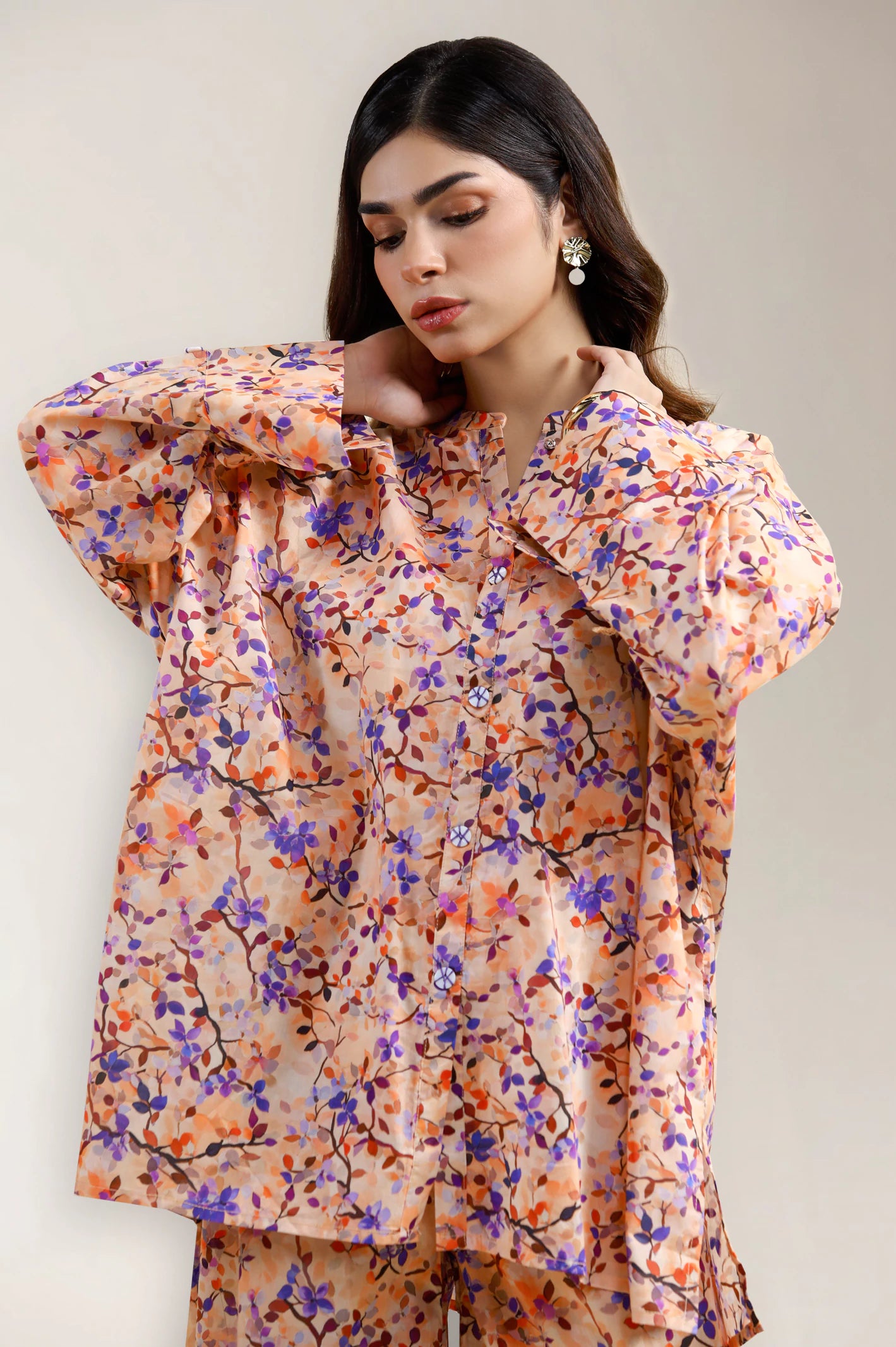 Multicolor Printed 2-Pc