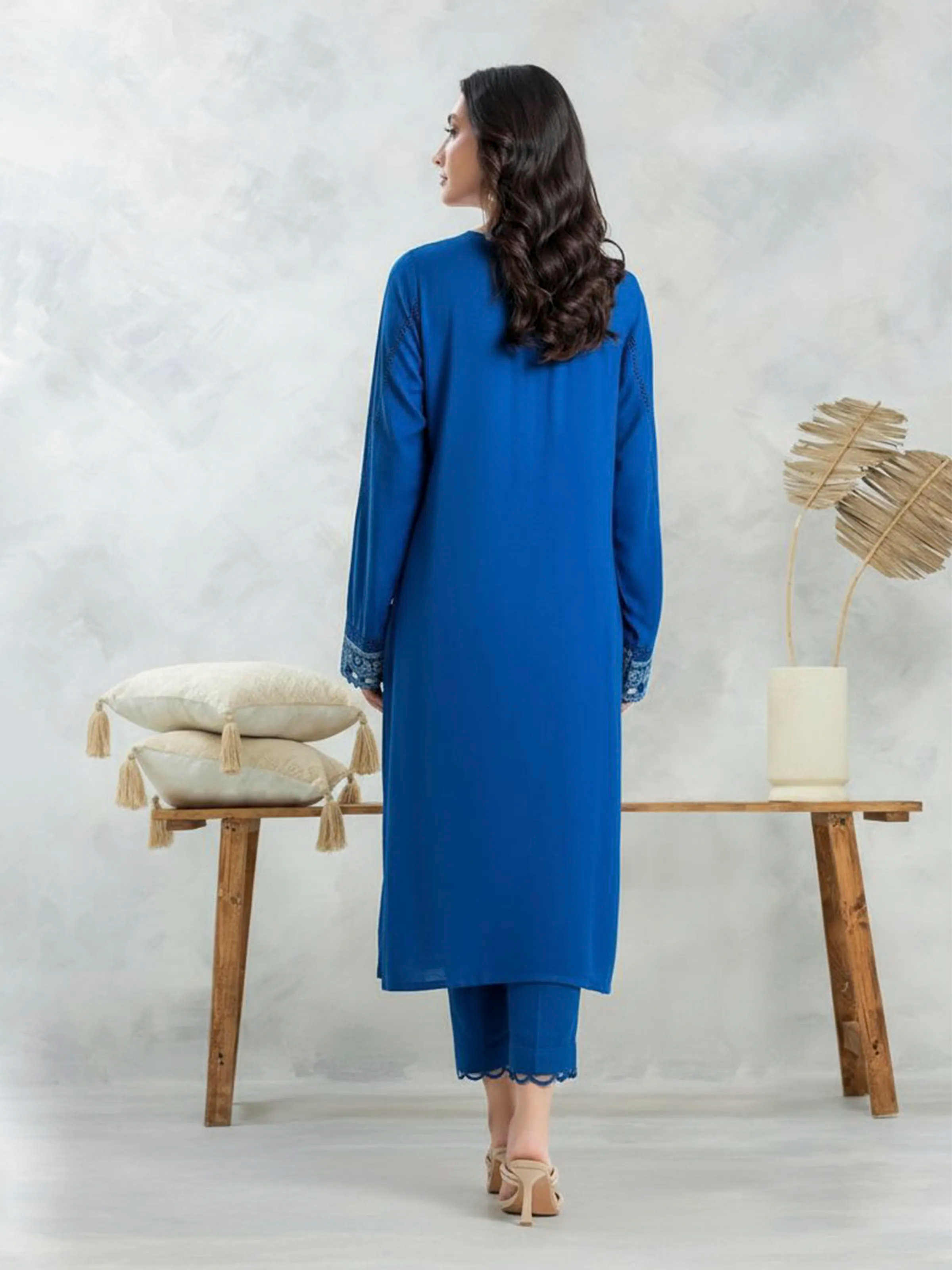 Embroidered Viscose Suit
