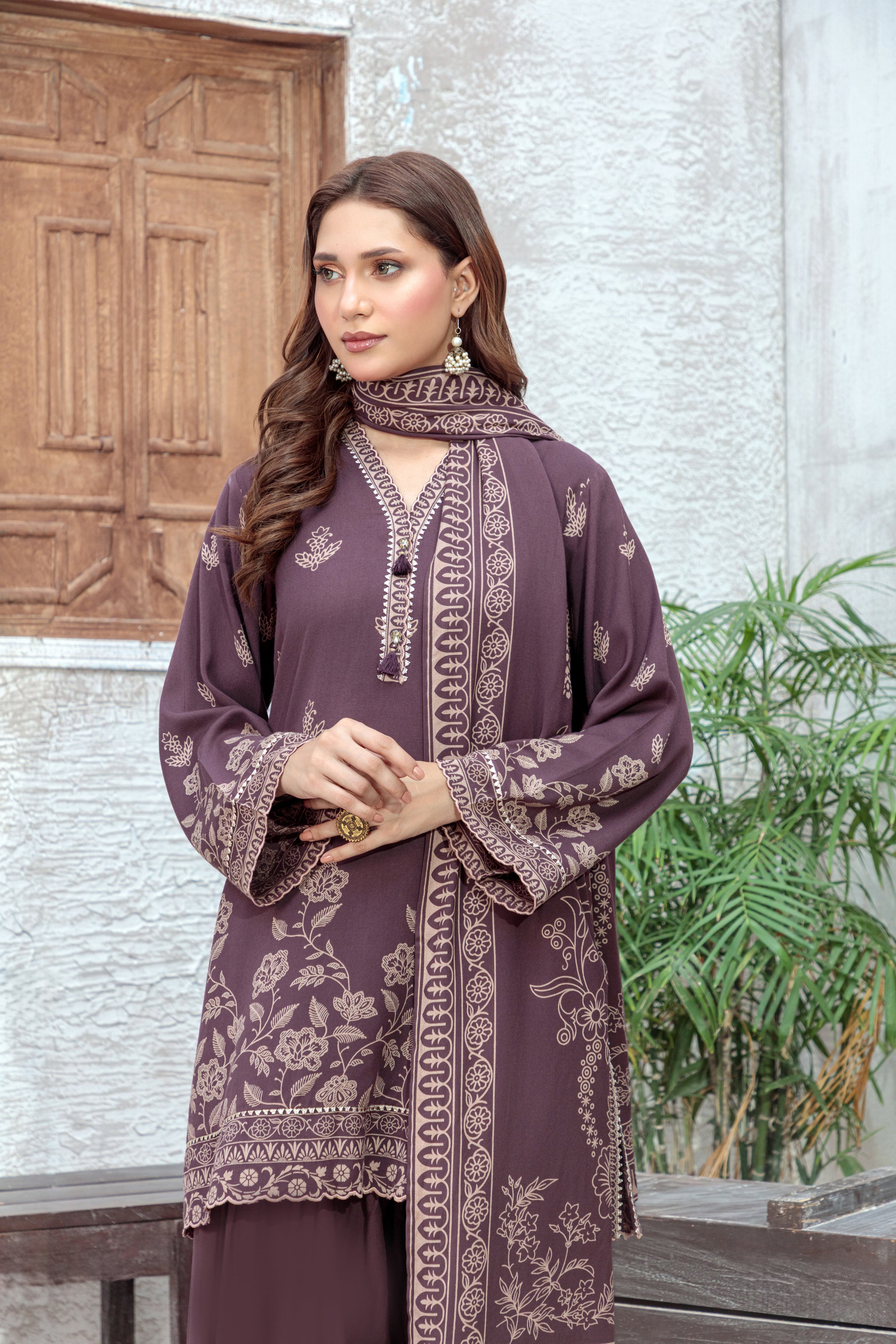 03-pc Pashmina Printed