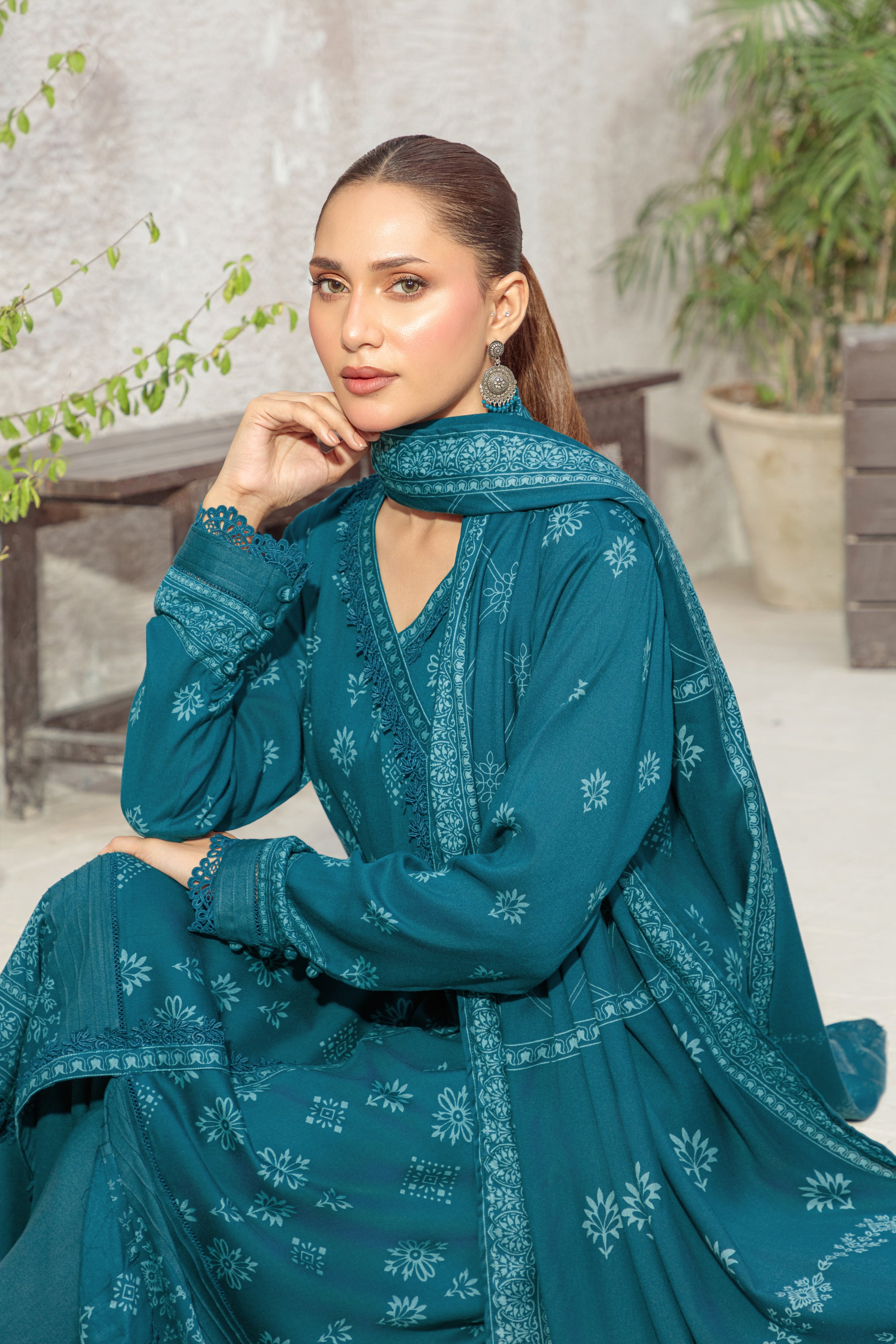 03-pc Pashmina Printed