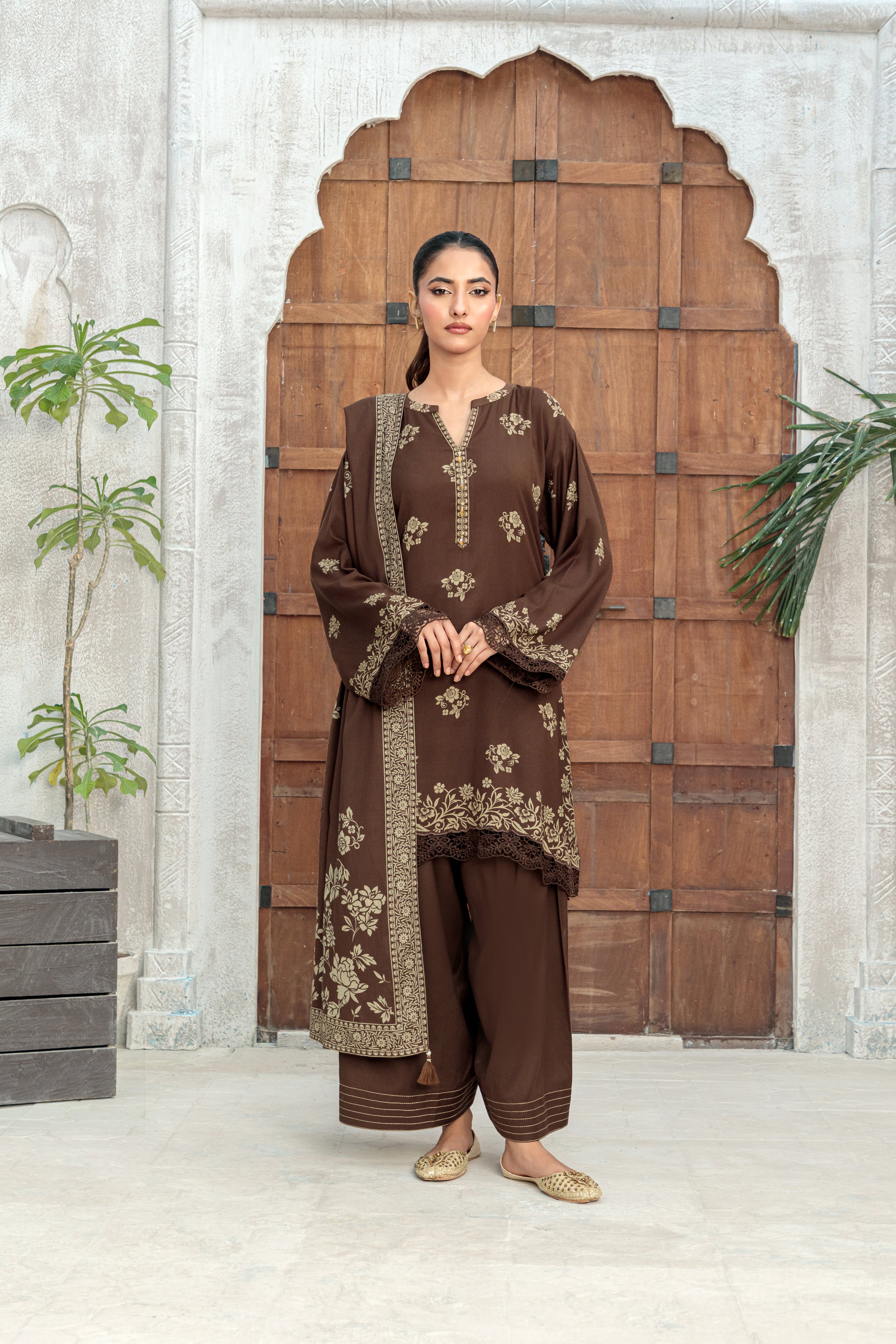 03-pc Pashmina Printed
