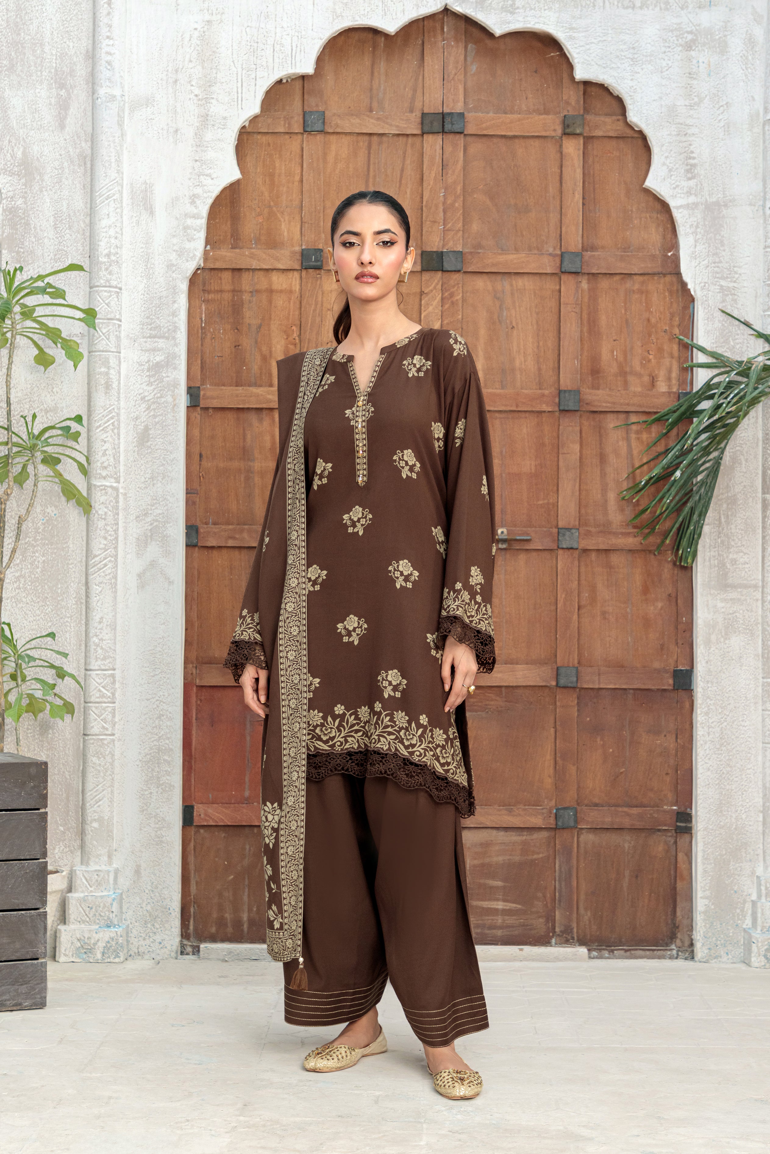 03-pc Pashmina Printed