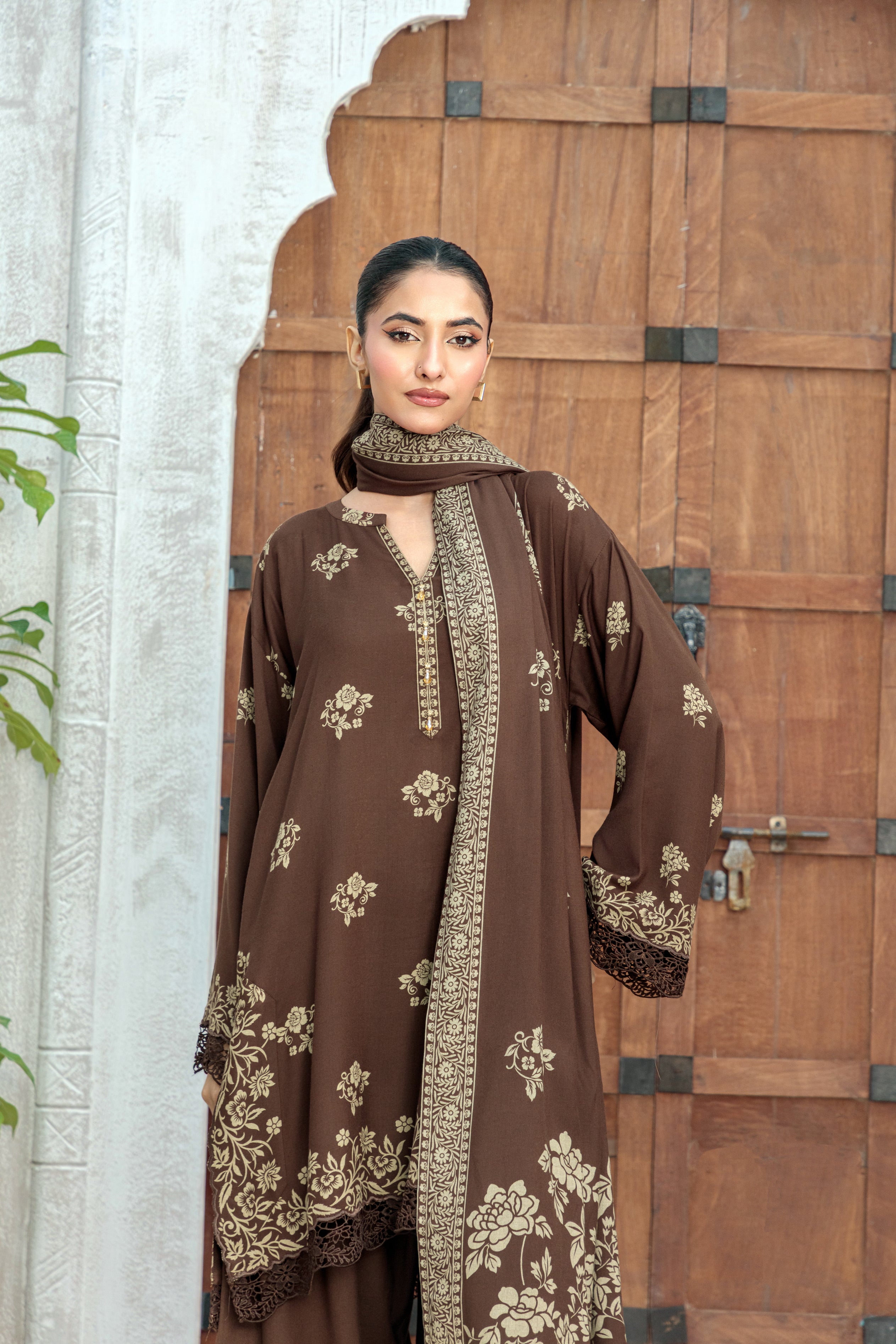 03-pc Pashmina Printed