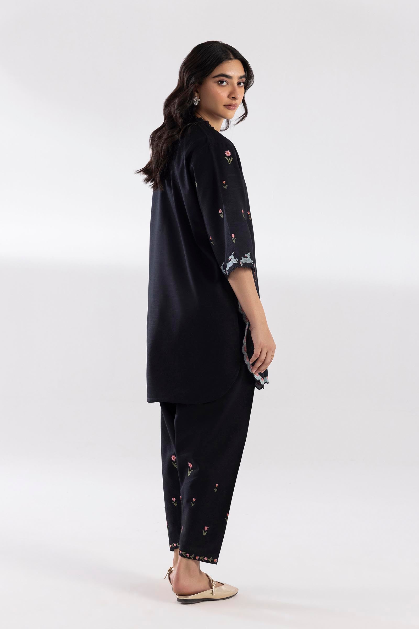 Embroidered Khaddar Shirt + Shalwar