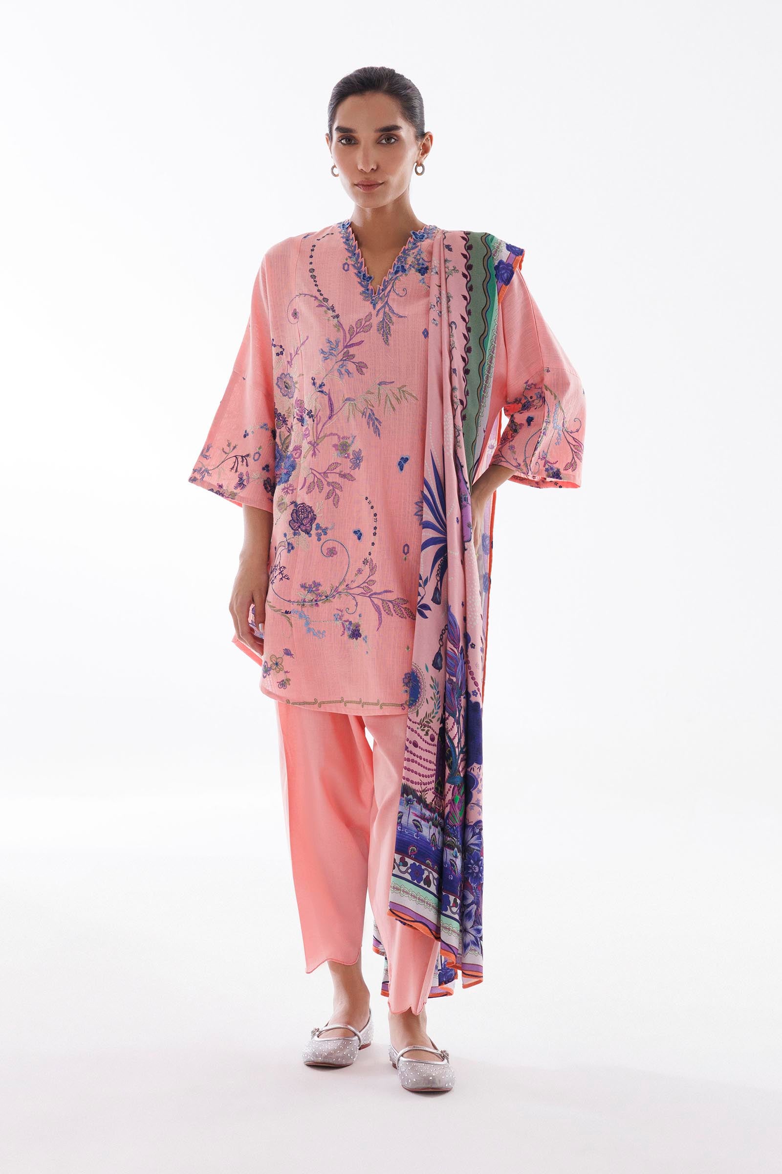 Khaddar Muzlin Suit