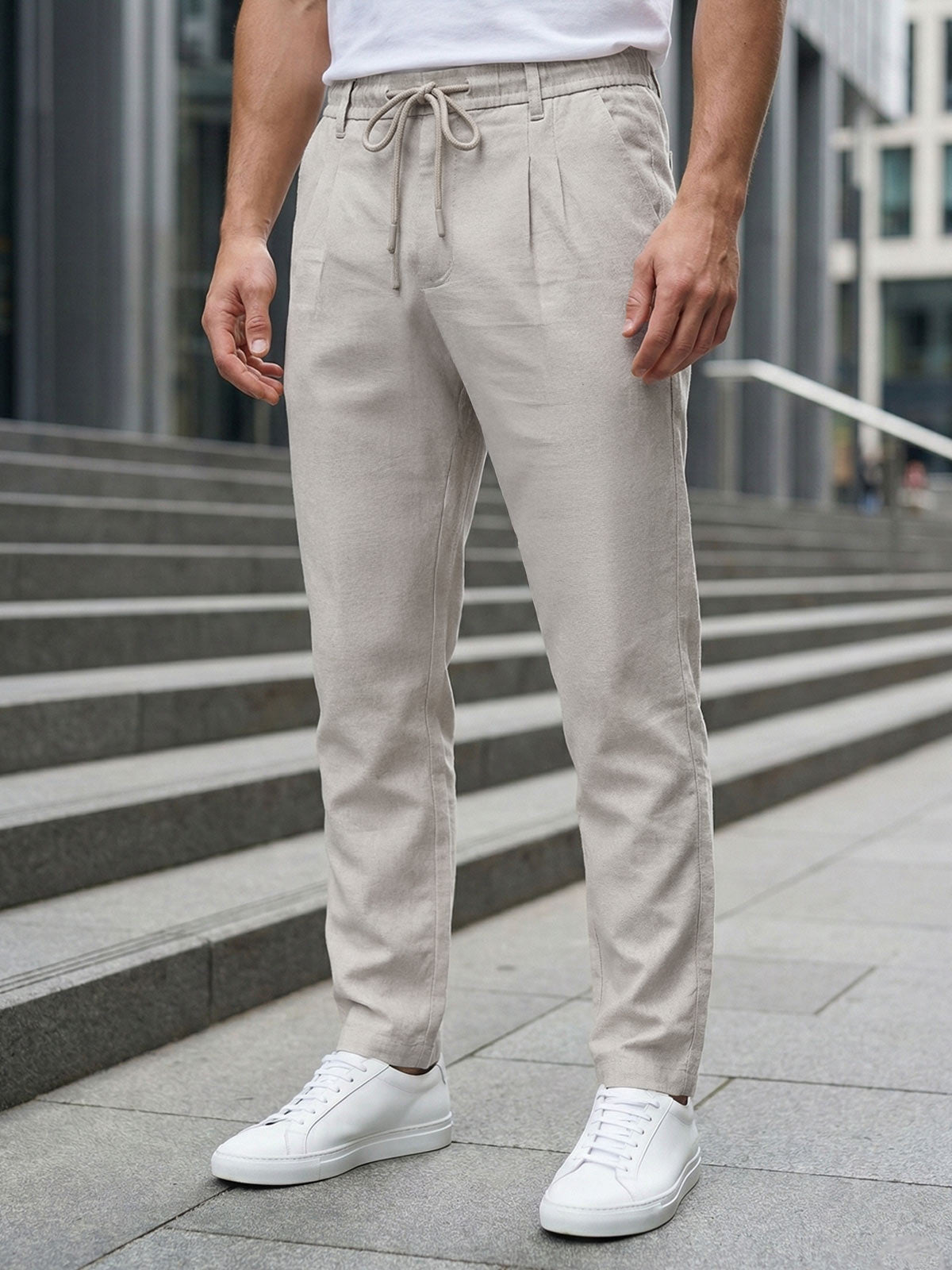 Fawn Cotton Stretch Trouser