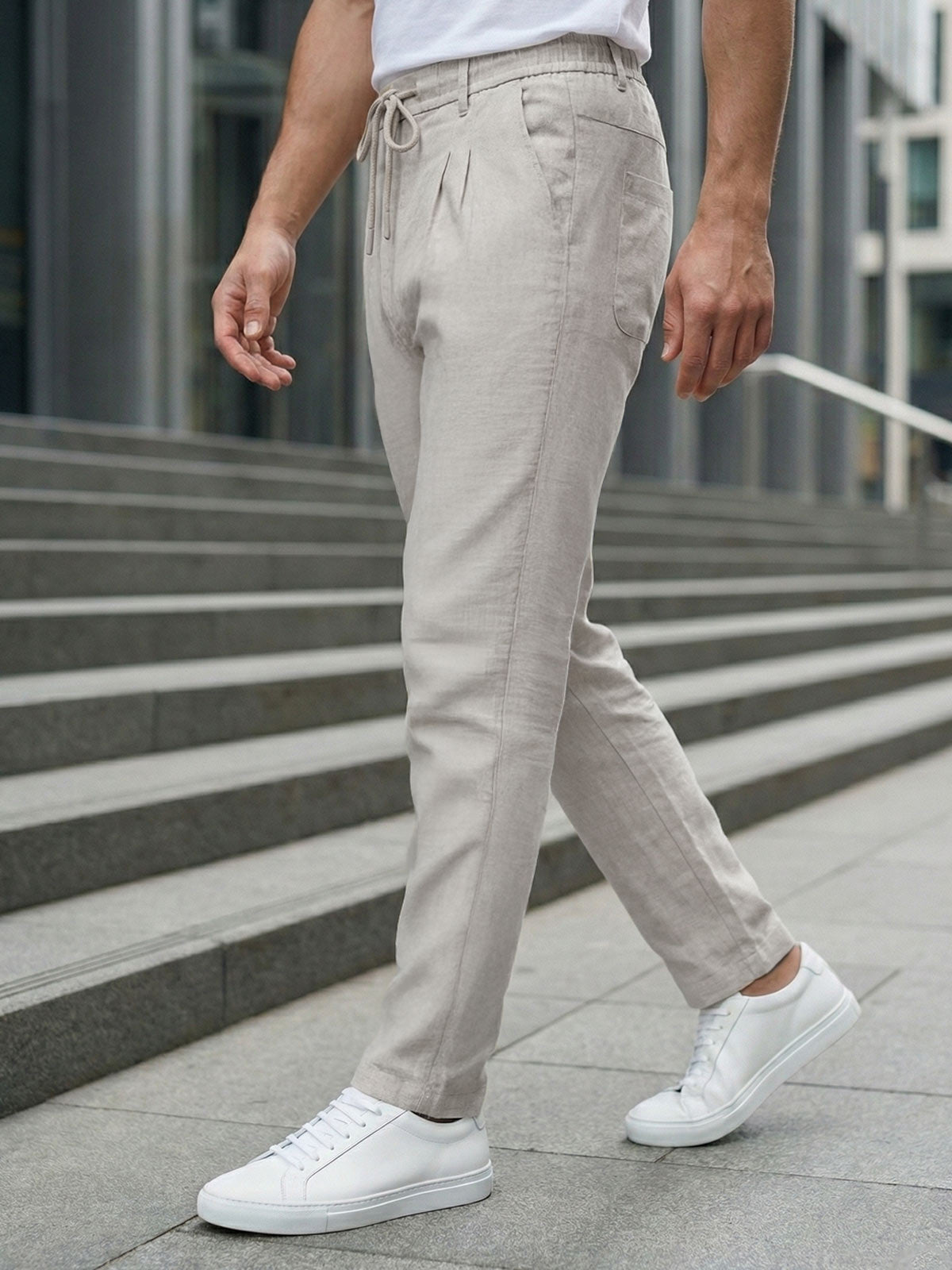 Fawn Cotton Stretch Trouser
