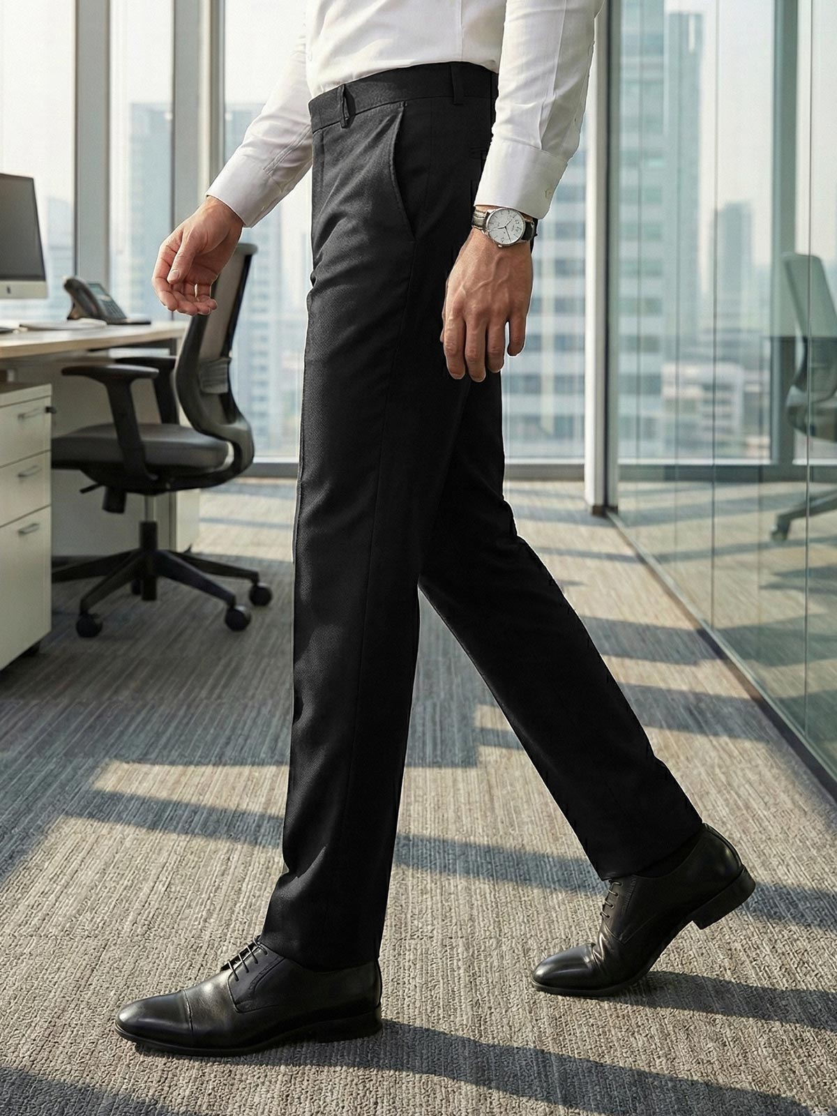 Black Plain Executive Formal Dress Pant