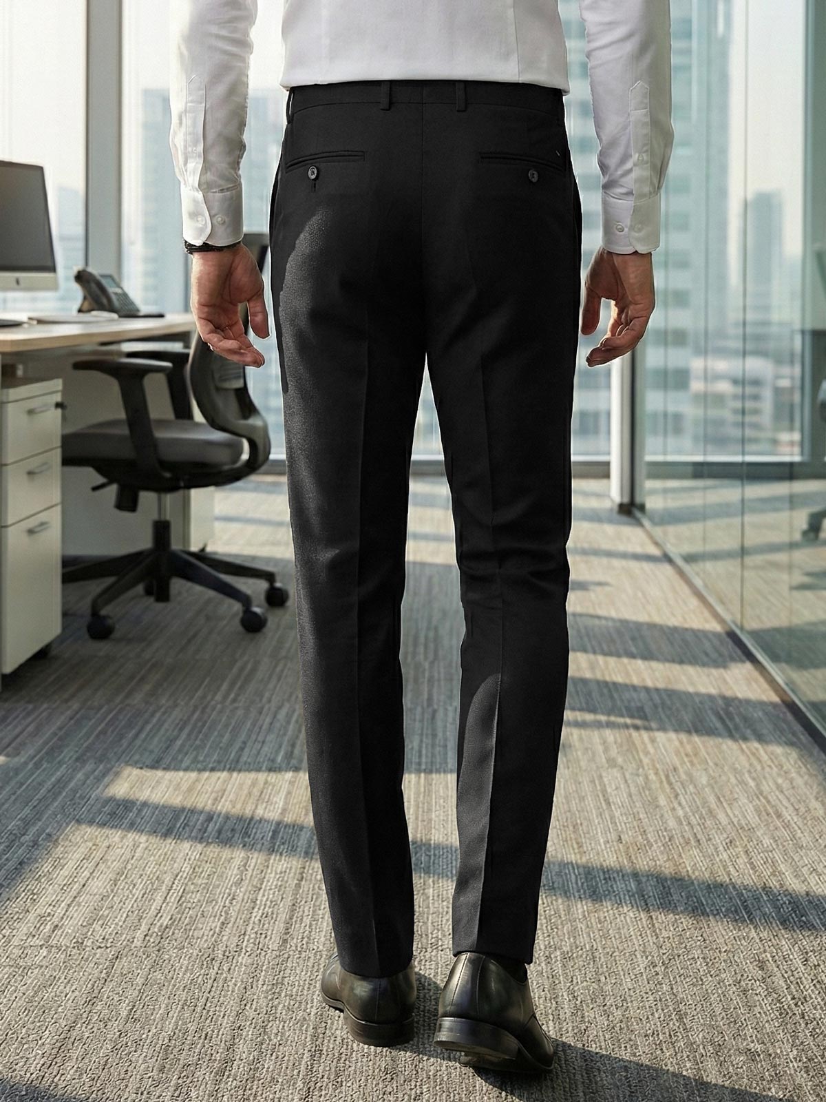 Black Plain Executive Formal Dress Pant
