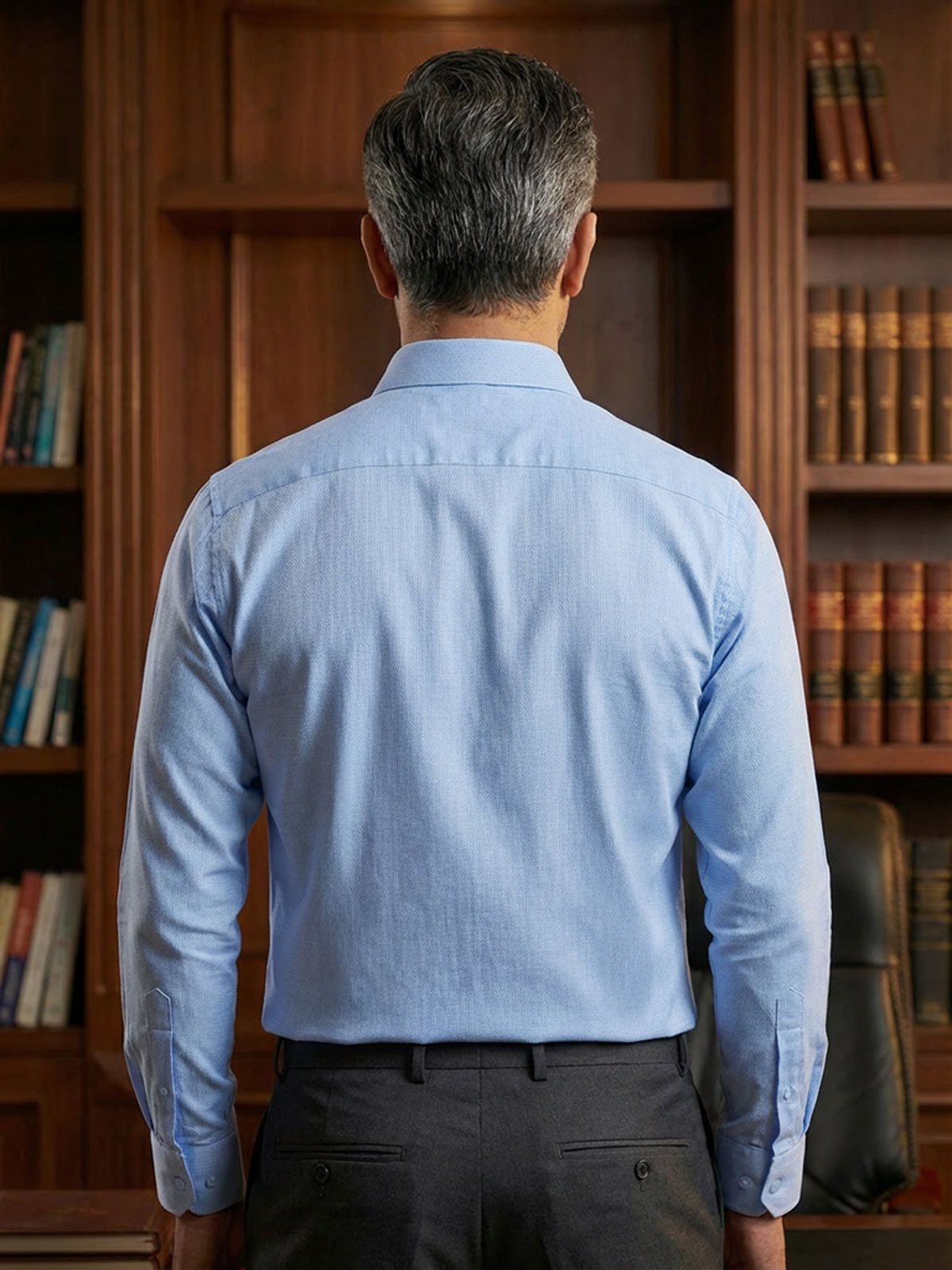 Blue Self, Cutaway Collar, Elite Edition, Mens Formal Shirt