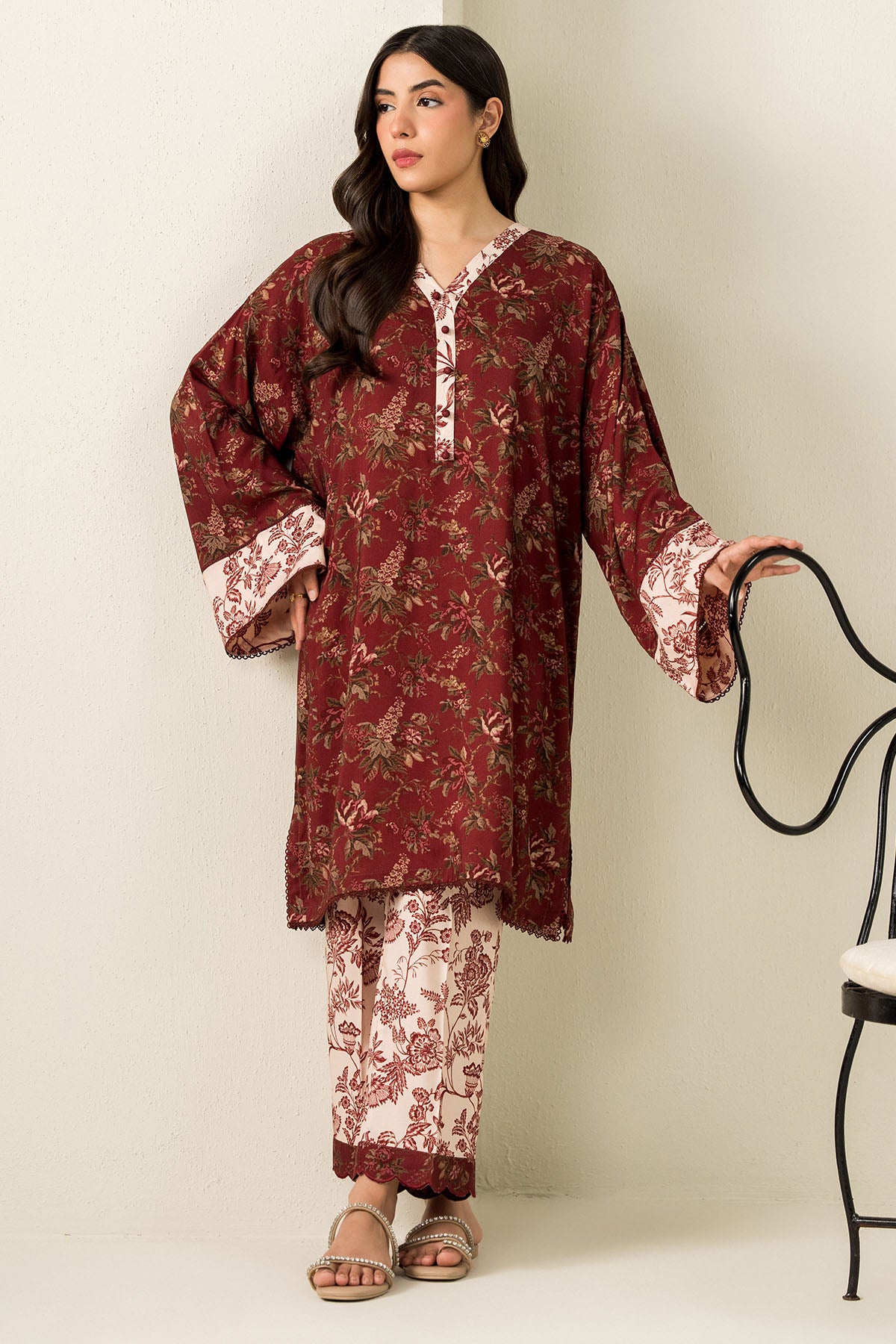 Floral Symphony 2-Pc Linen Printed Suit