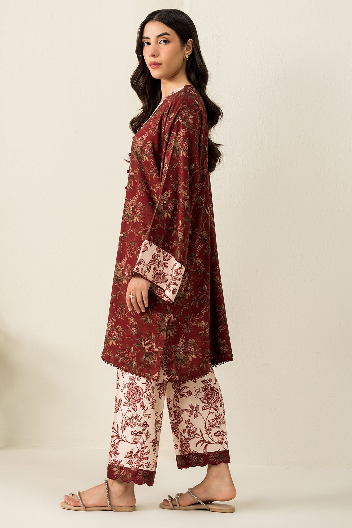 Floral Symphony 2-Pc Linen Printed Suit