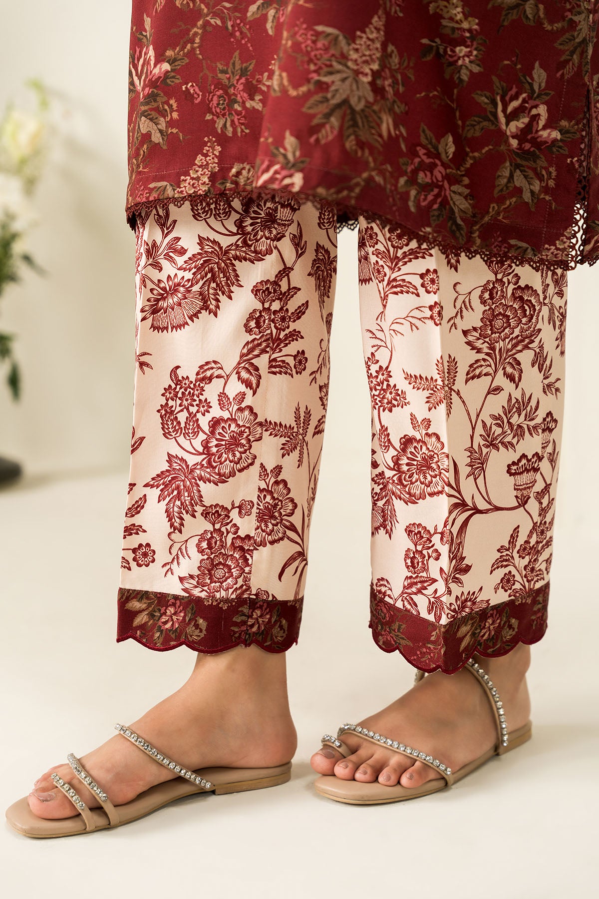 Floral Symphony 2-Pc Linen Printed Suit
