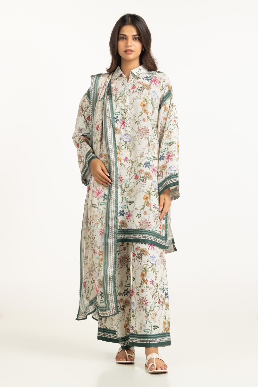 Satin Crinkle Printed Dupatta Ipd 44678