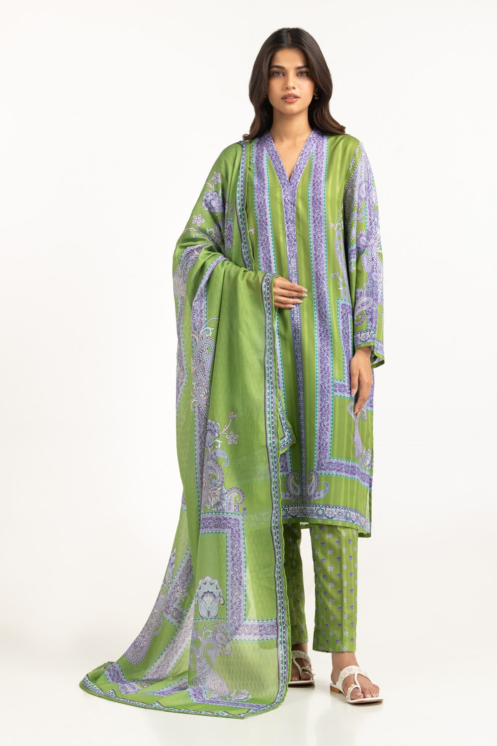 Tennis Net Printed Dupatta Ipd 44822