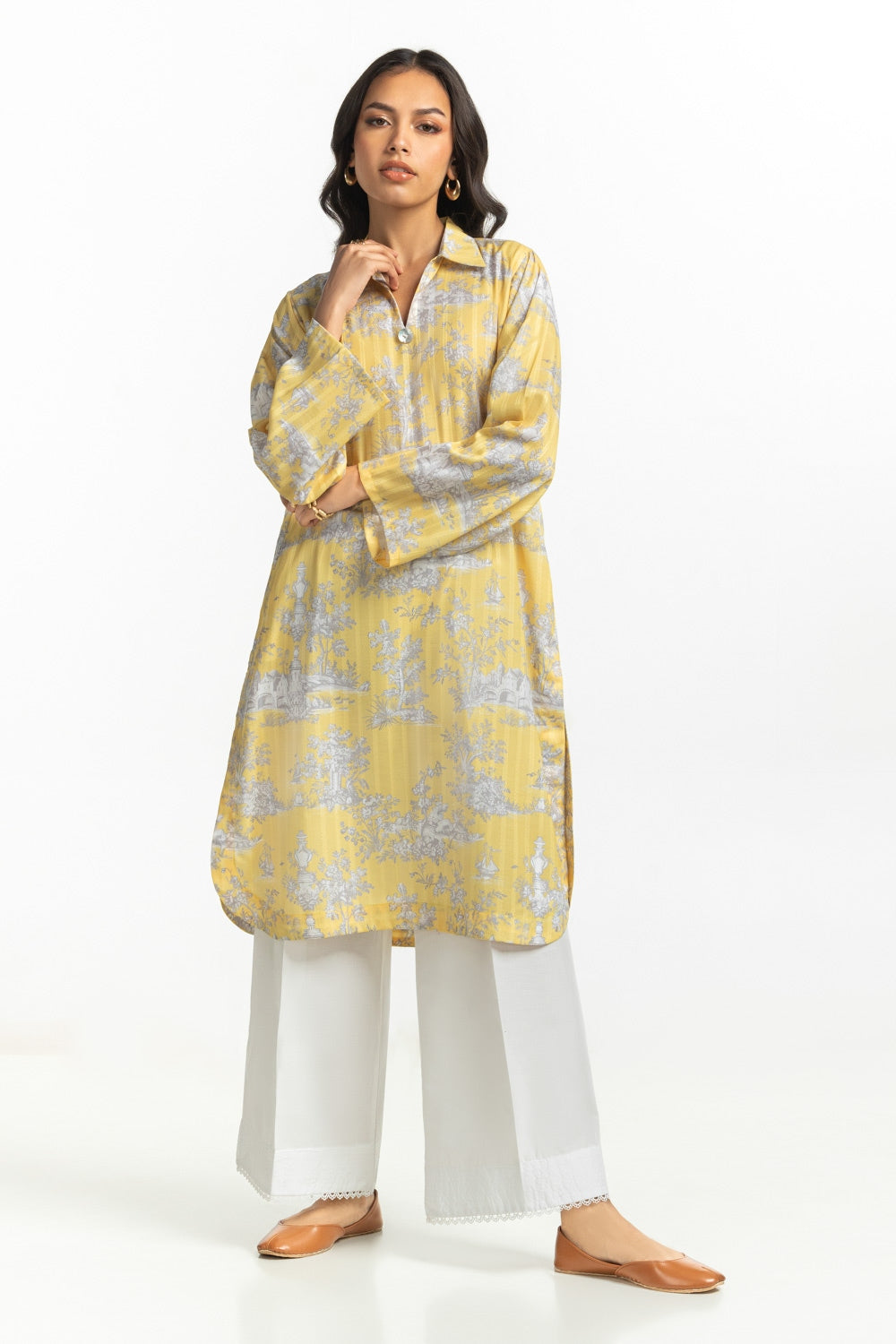 Texture Dobby Printed Shirt Ips 44518