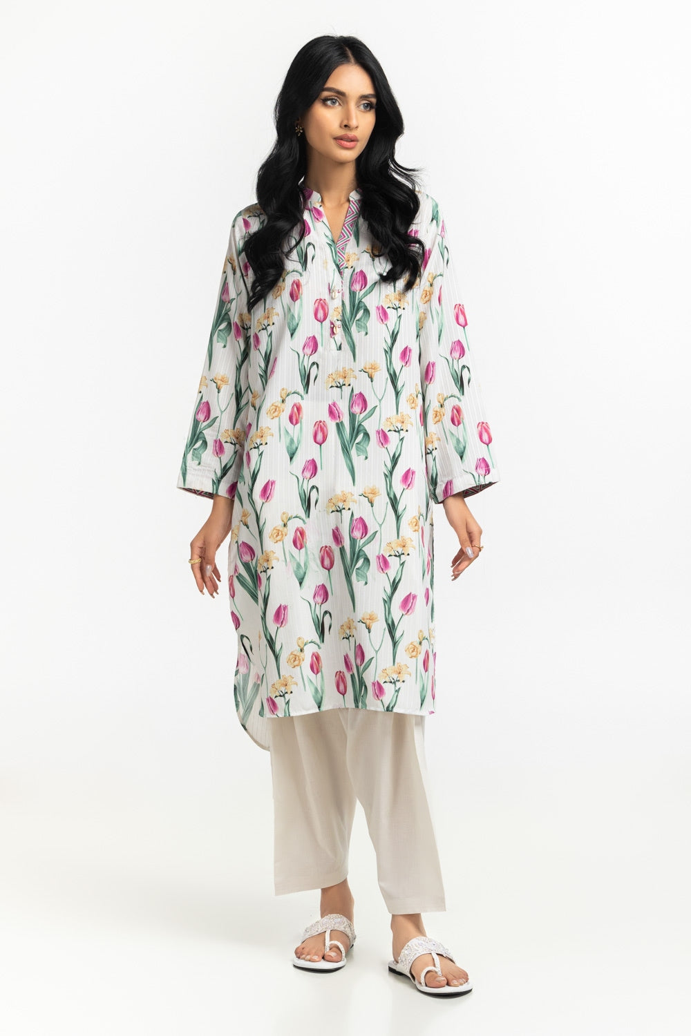 Textured Dobby Printed Shirt Ips 44511