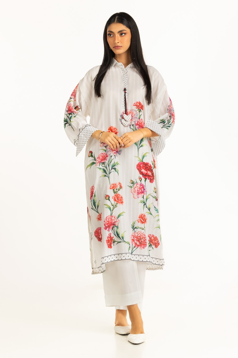 Textured Dobby Printed Shirt Ips 44807 A