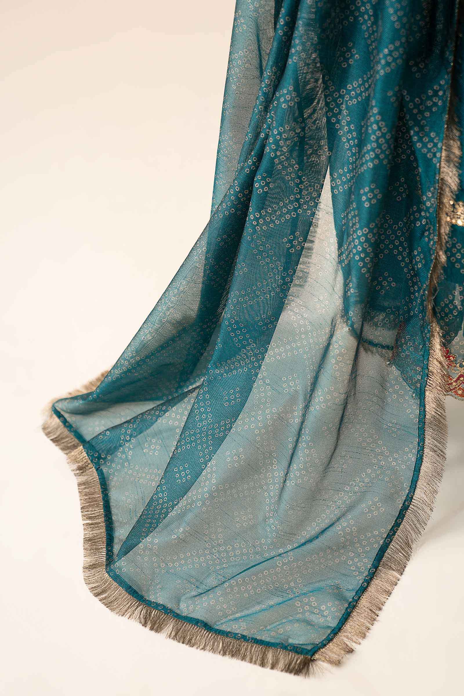 3-Pc Embroidered Cotton Net Suit