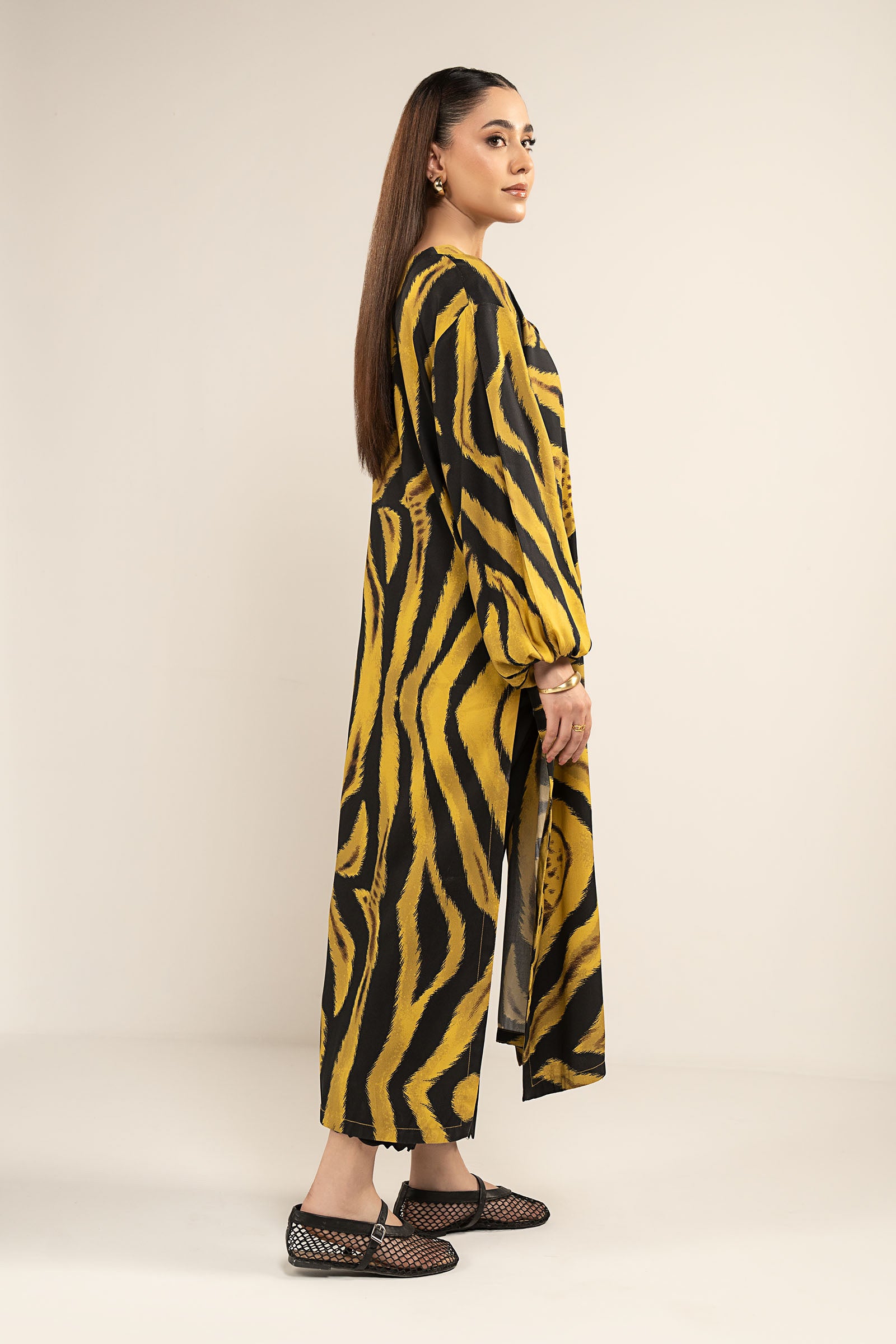 2-Pc Printed Twill Suit