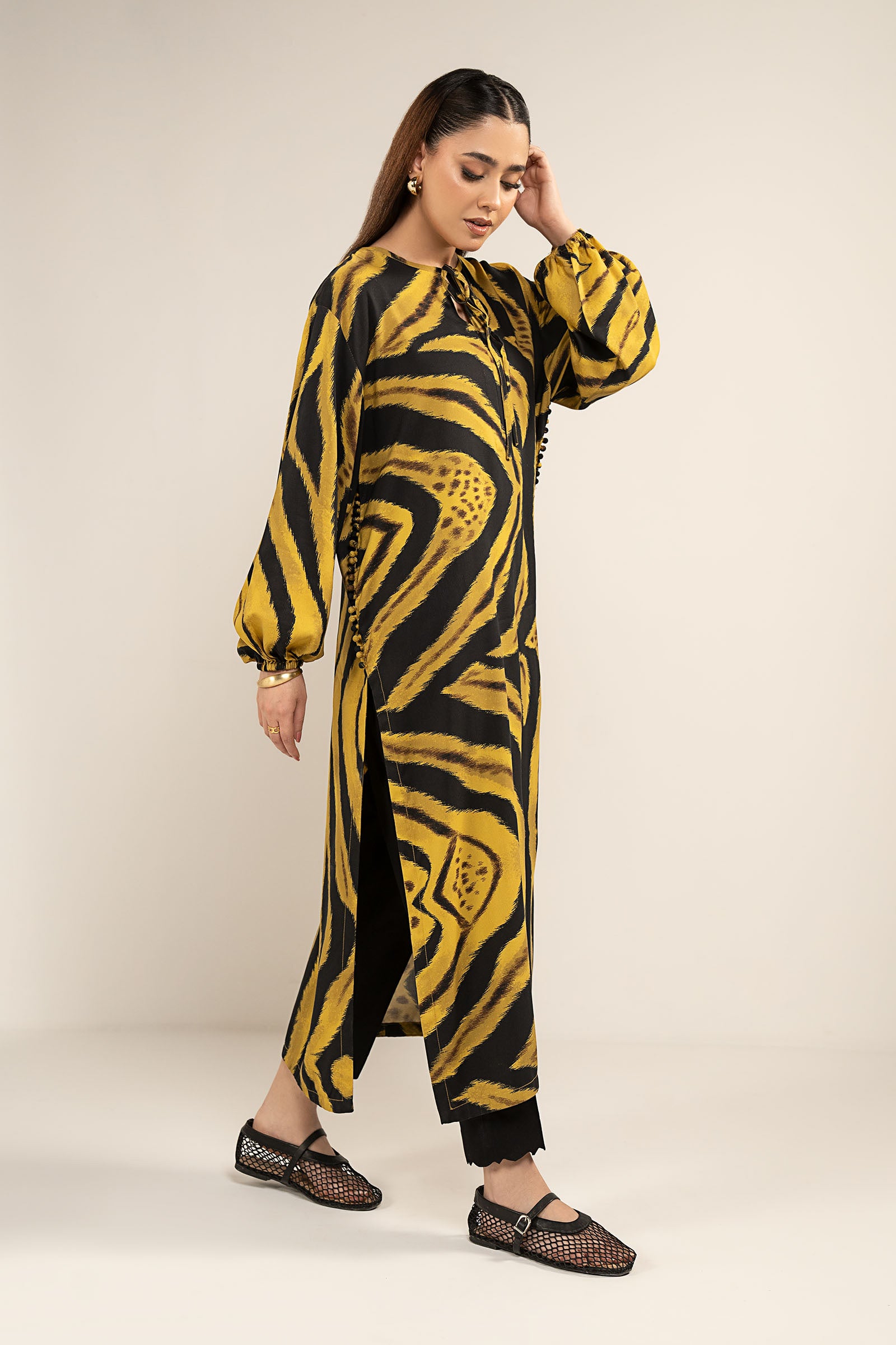 2-Pc Printed Twill Suit