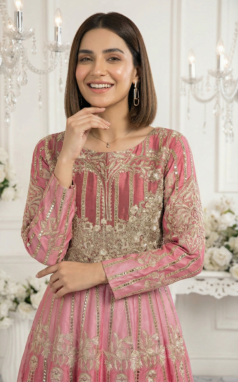 Embroidered Blouse With Lehenga