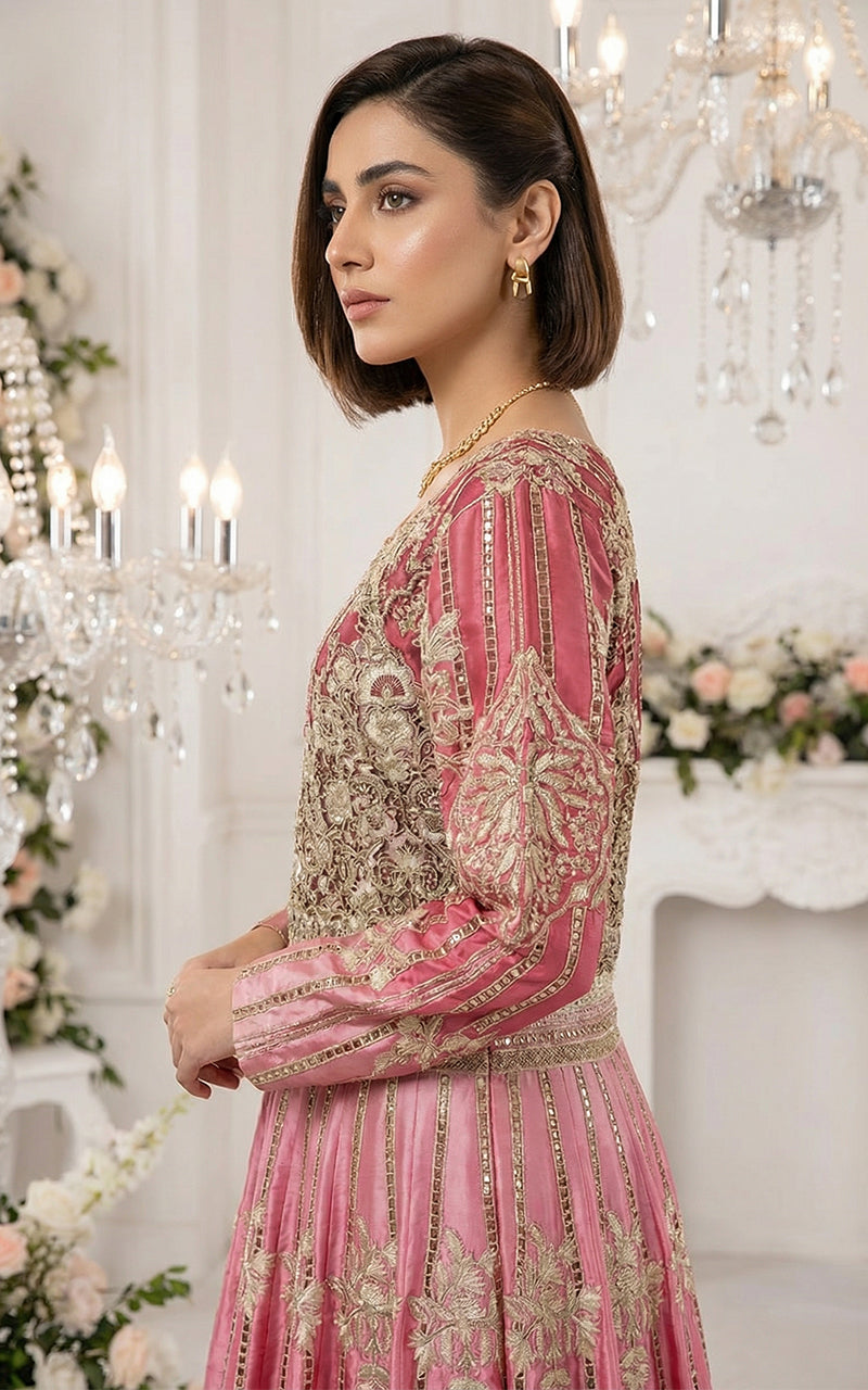 Embroidered Blouse With Lehenga