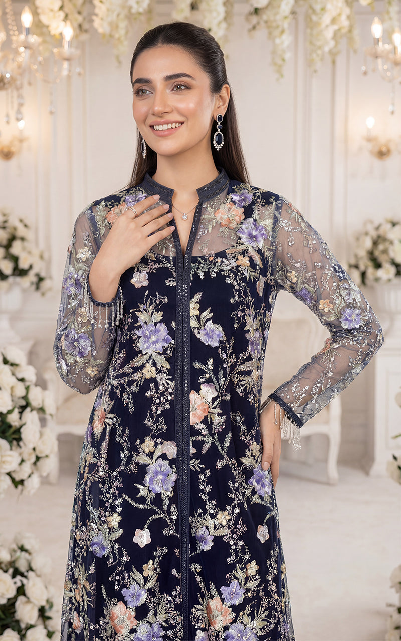 Embroidered Jakcet With Gown