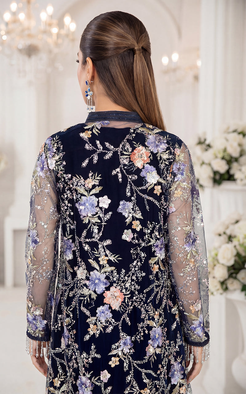 Embroidered Jakcet With Gown
