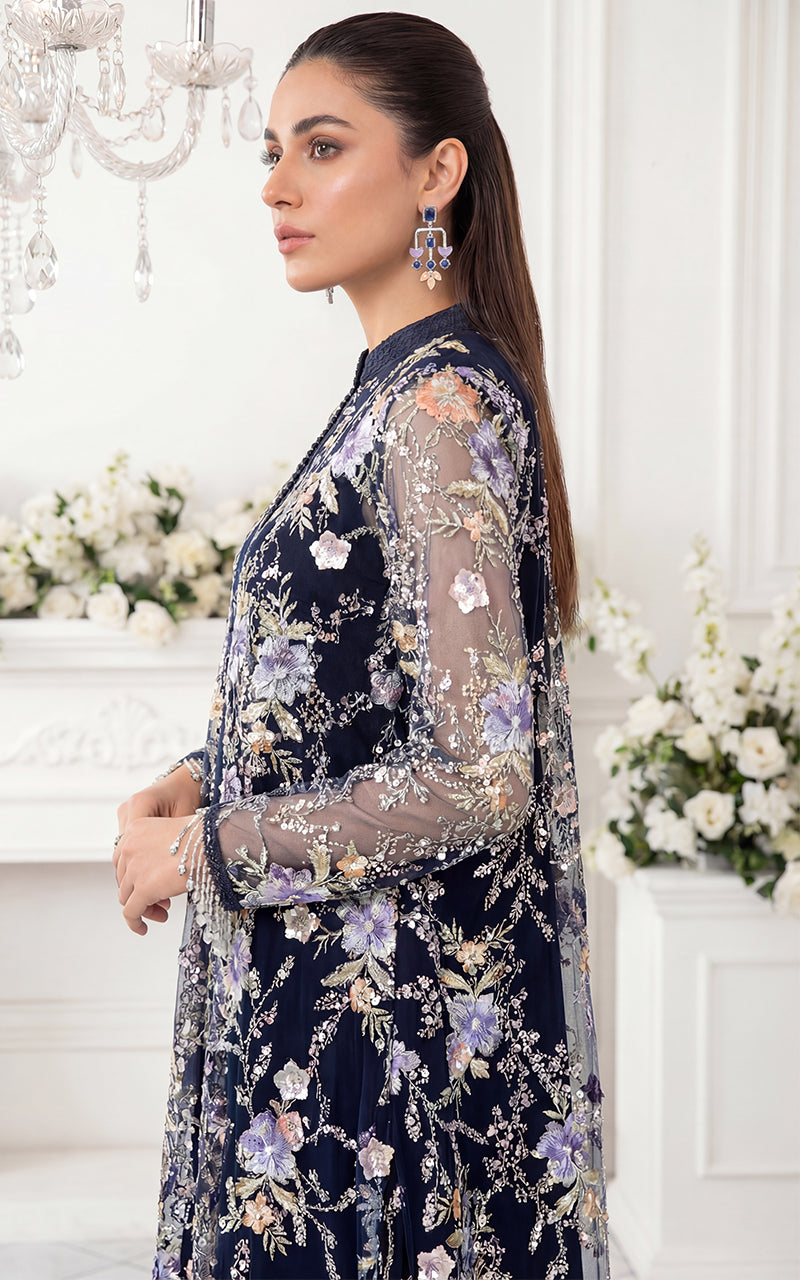 Embroidered Jakcet With Gown