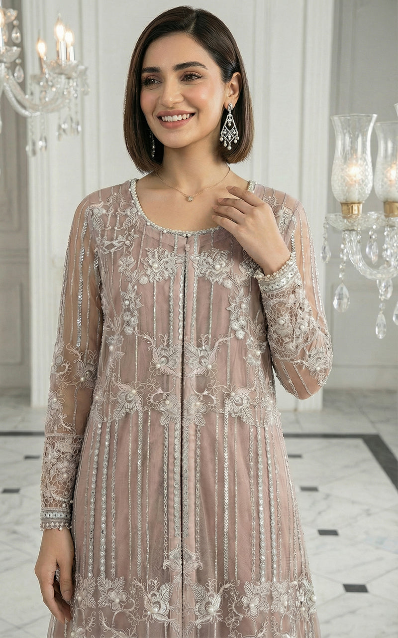 Embroidered Jacket With Maxi