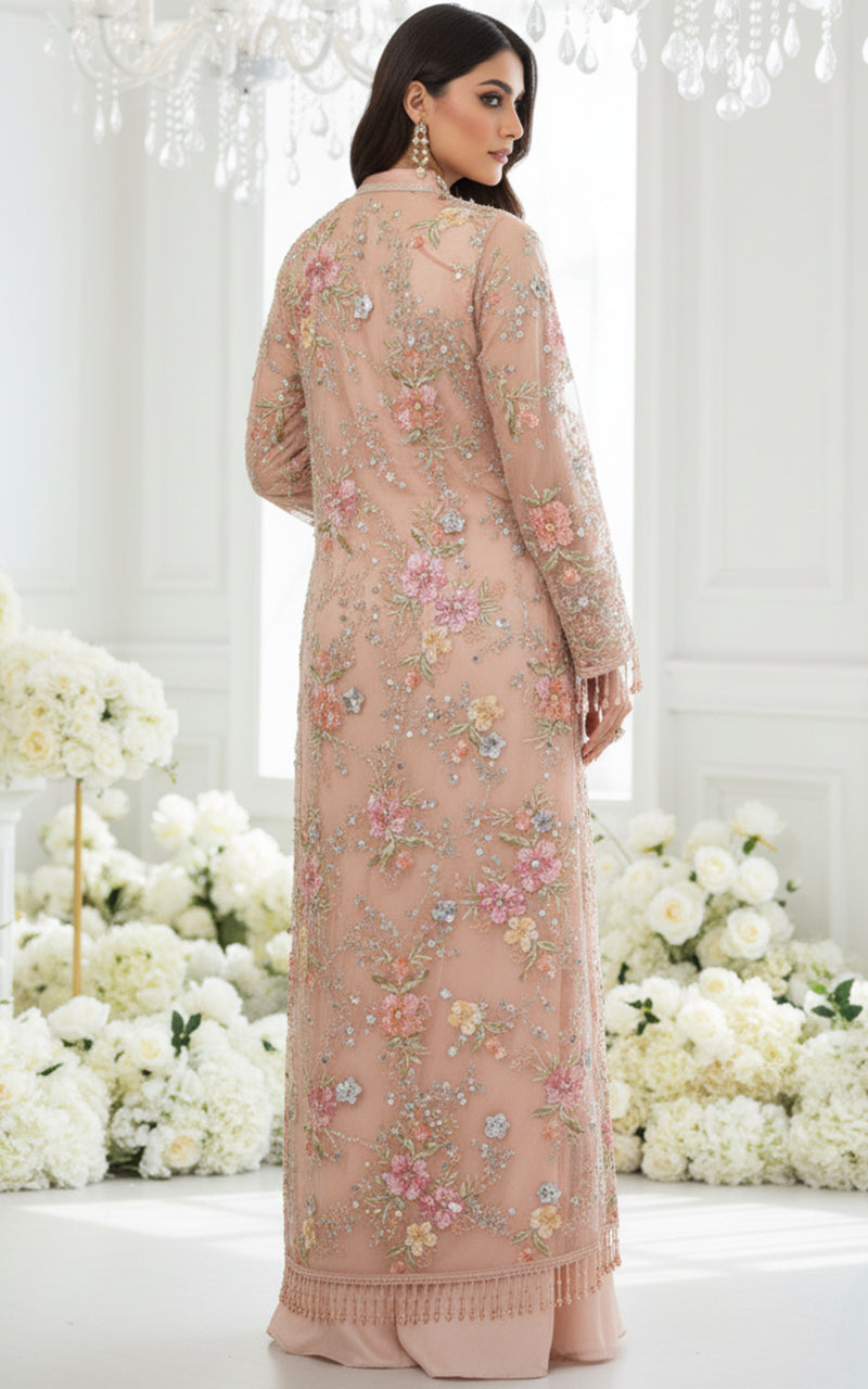Embroidered Jakcet With Gown