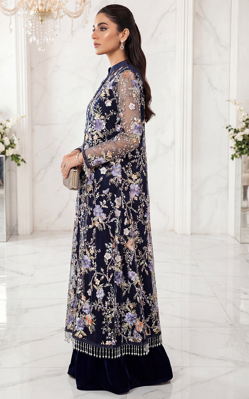 Embroidered Jakcet With Gown