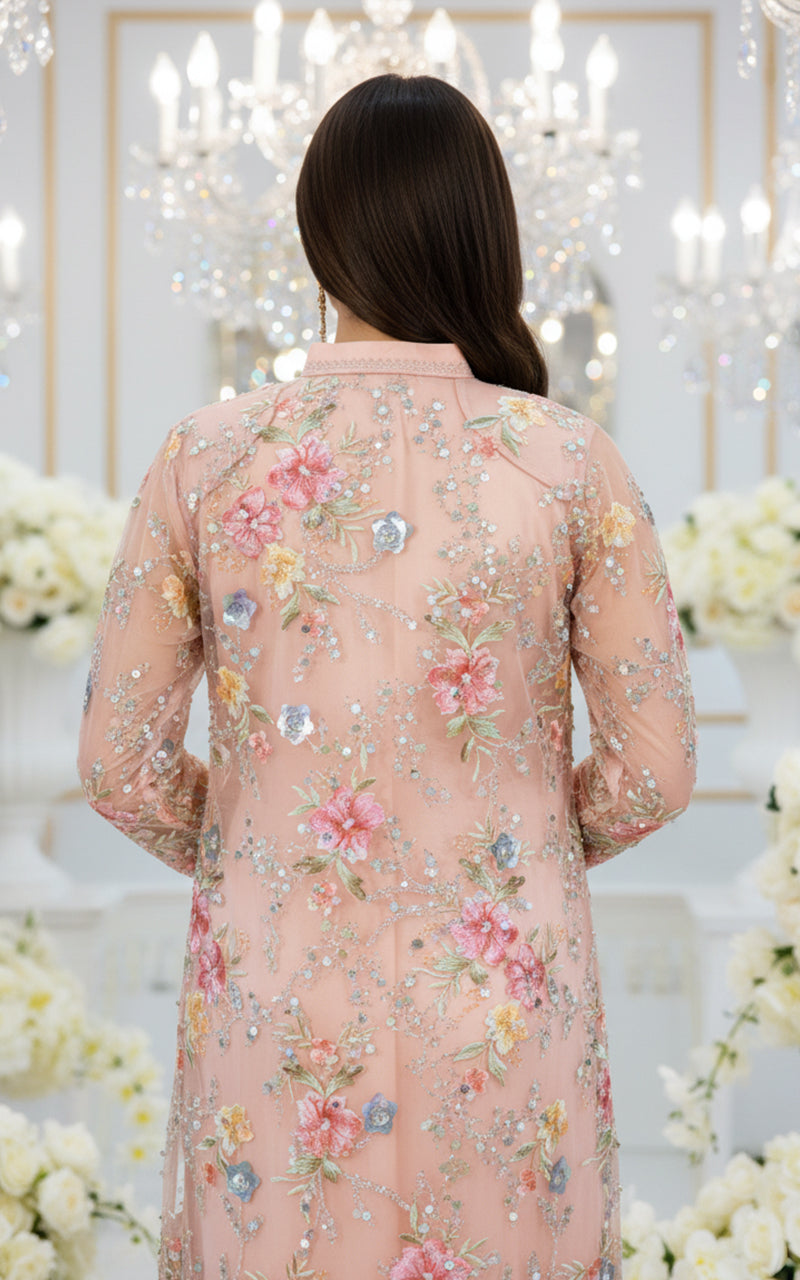 Embroidered Jakcet With Gown
