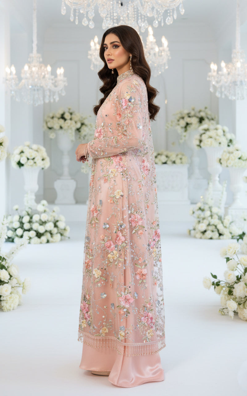 Embroidered Jakcet With Gown