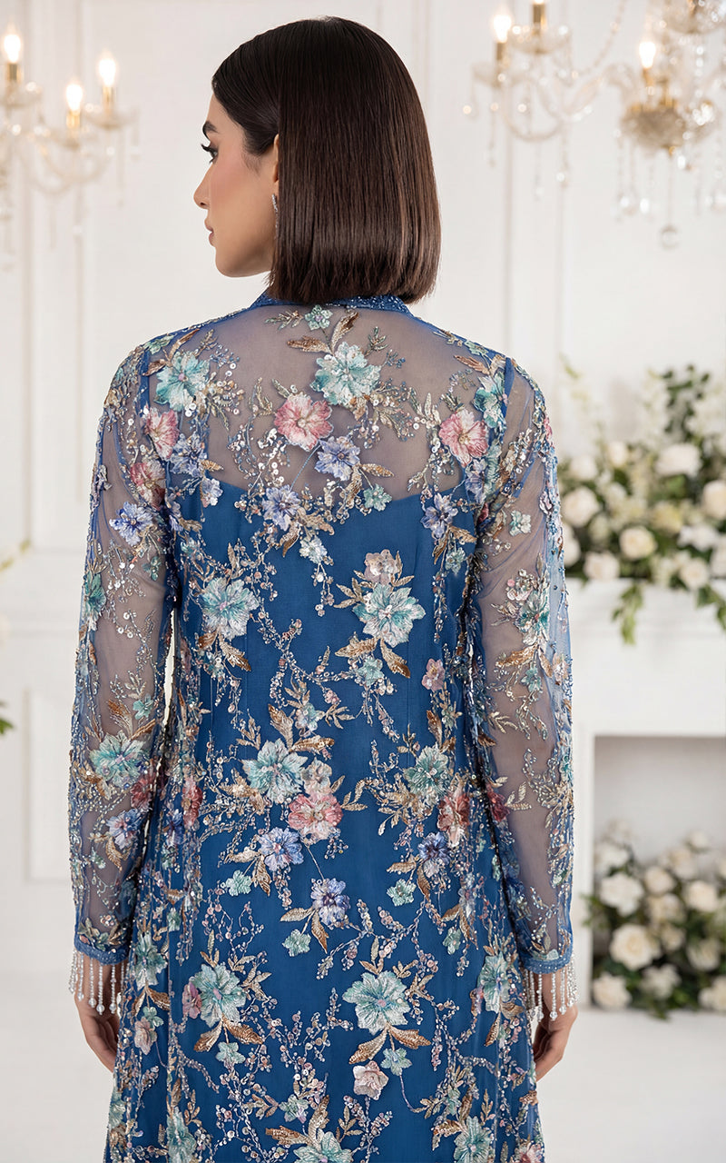 Embroidered Jakcet With Gown