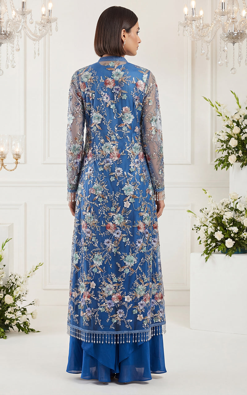 Embroidered Jakcet With Gown